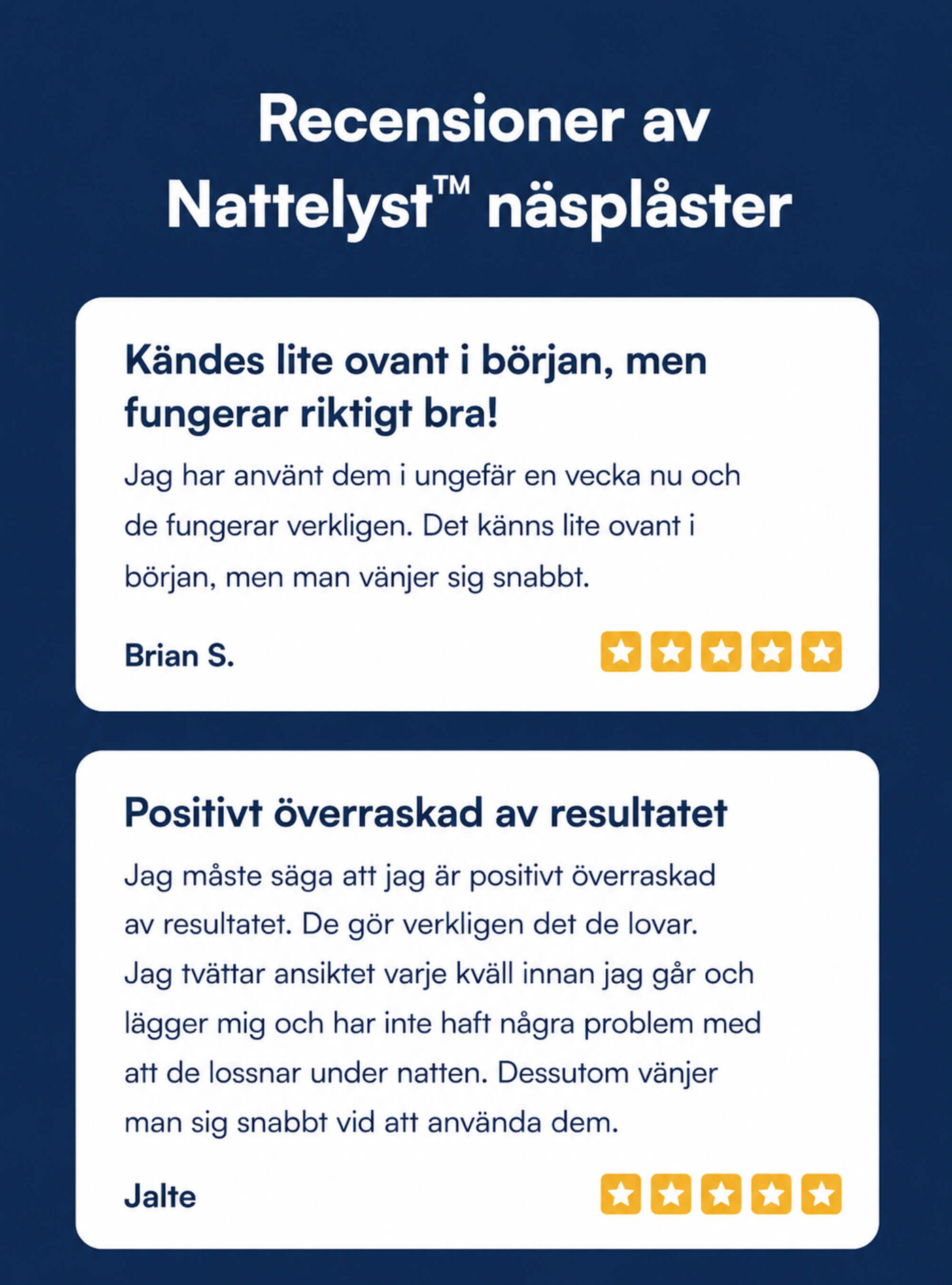 Nattelyst™ Näsplåster