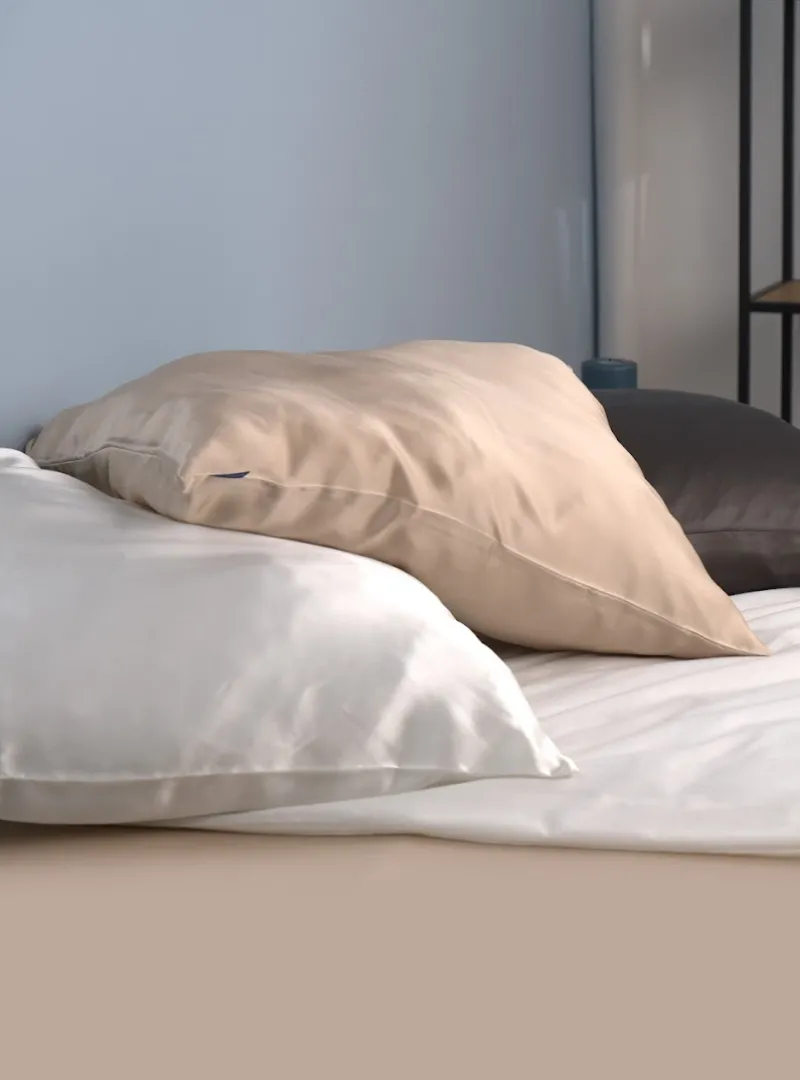 100% Mullbärssiden Örngott (OEKO-TEX) Beige