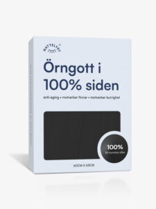 100% Mullbärssiden Örngott (OEKO-TEX) Svart