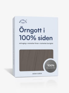 100% Mullbärssiden Örngott (OEKO-TEX) Mörkgrå