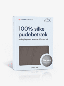 100% Mullbärssiden Örngott (OEKO-TEX) Mörkgrå