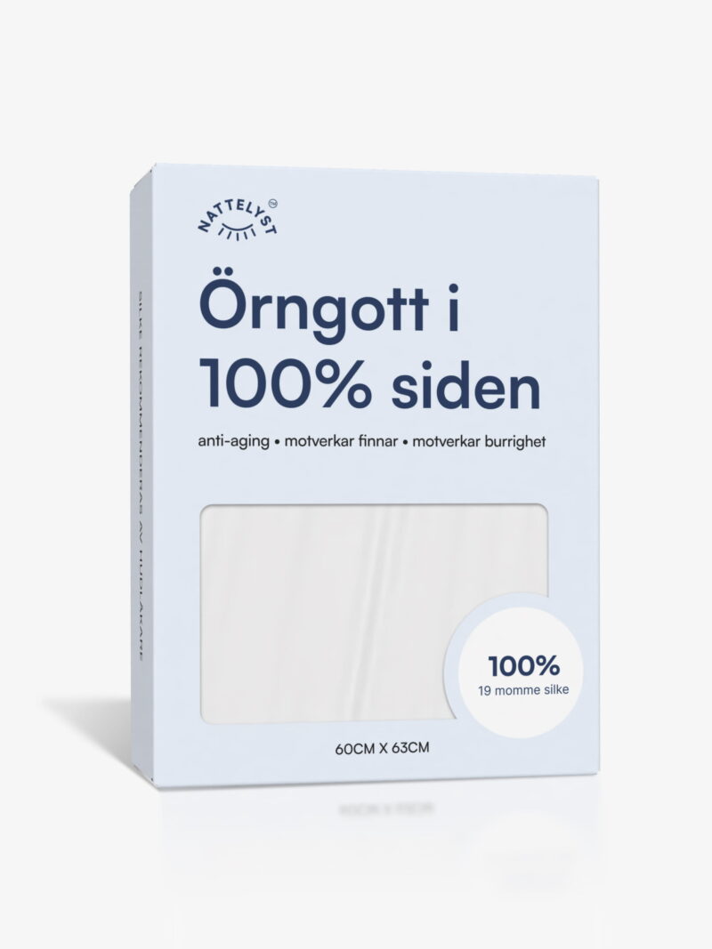 100% Mullbärssiden Örngott (OEKO-TEX) Vit