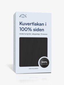 100% Mullbärssiden Kuvertlakan (OEKO-TEX) Svart
