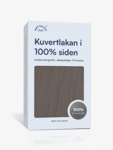 100% Mullbärssiden Kuvertlakan (OEKO-TEX) Mörkgrått