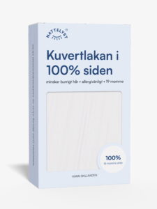 100% Mullbärssiden Kuvertlakan (OEKO-TEX) Vit