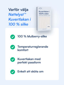 100% Mullbärssiden Kuvertlakan (OEKO-TEX) Vit