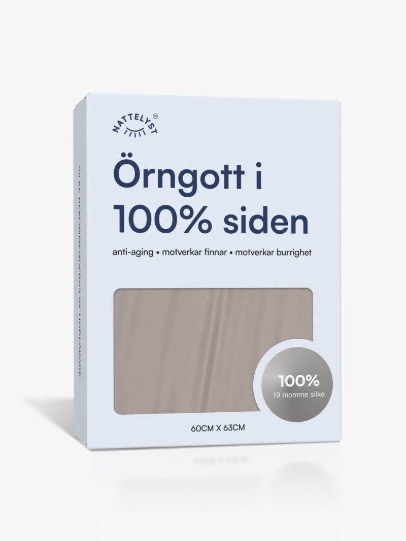 100% Mullbärssiden Örngott (OEKO-TEX) ljusgrå