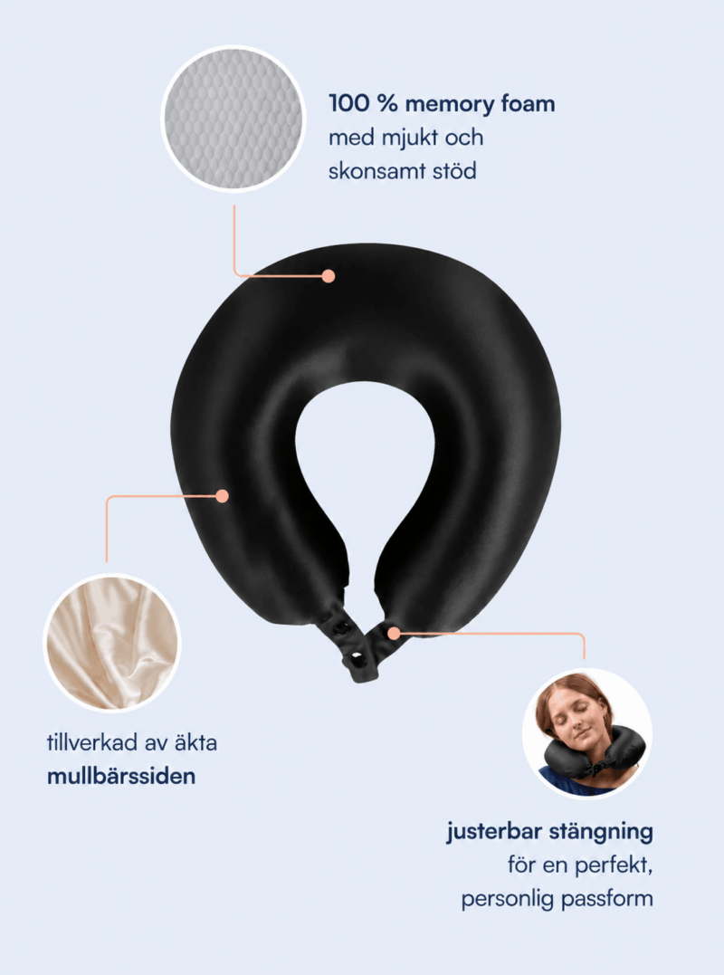 Nackkudde 100% Mullbärssiden