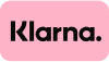 Klarna-logotyp på rosa betalningsbadge