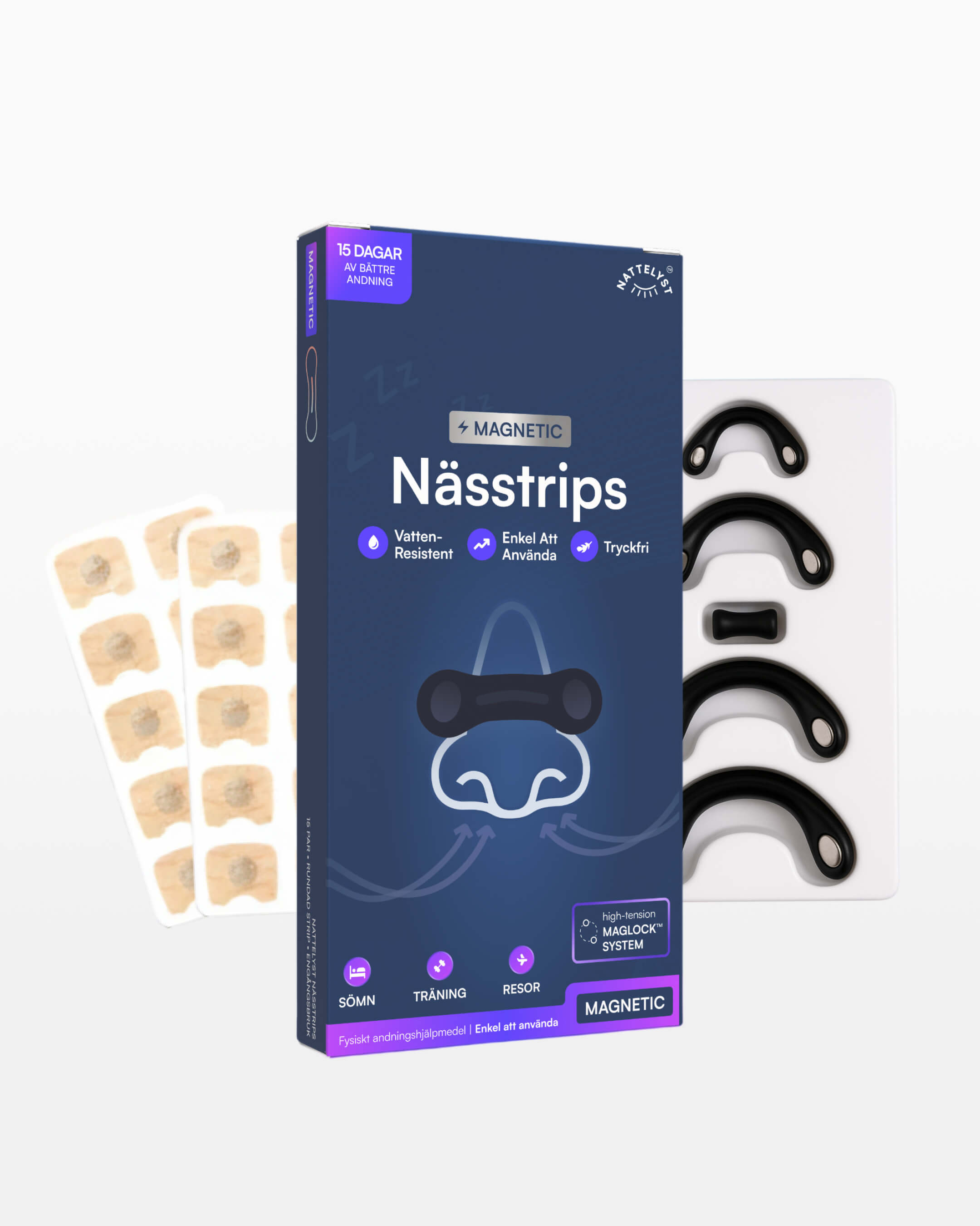 Magnetiska Näsremsor (Bättre Andning) Nattelyst™