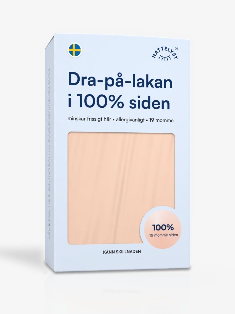 Dra-på-lakan i 100% Mullbärssilke (OEKO-TEX) Beige