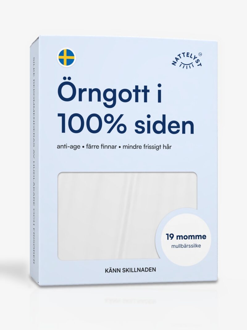 Örngott i 100 % mullbärssilke (OEKO-TEX) Vit